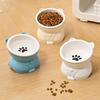 Ceramic Cat Bowl Creative Dog Food Feeding Basin Multi-use Pet Drinking Feeder Neck Protection
