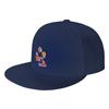 Fashion Colorful Sticker Collage LitRPG Book Flat Brim Sun Hat  Street Cool Sport Cap