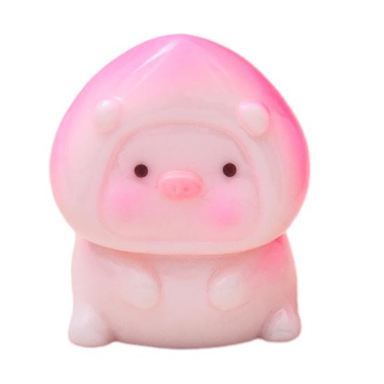 Yousheng Miniature Pig Figurine Mini Pink Piggy Figure Cartoon Resin Animal Cake Toppers for DIY Fairy Garden Moss Landscape Terrarium Potted Plant