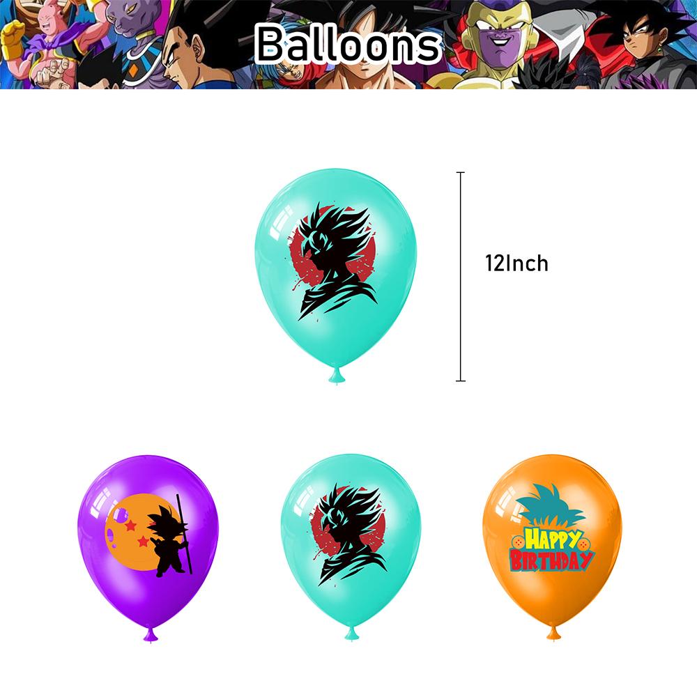 32 stuks Dragon Ball Verjaardagsfeestartikelen Inclusief Banner Taarttoppers Ballonnen