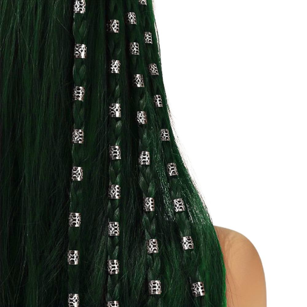 60pcs Dread Locks Hollow Out Hair Ring Metal Cuff Clips Hair Braid Tubes Dreadlocks Beads Men