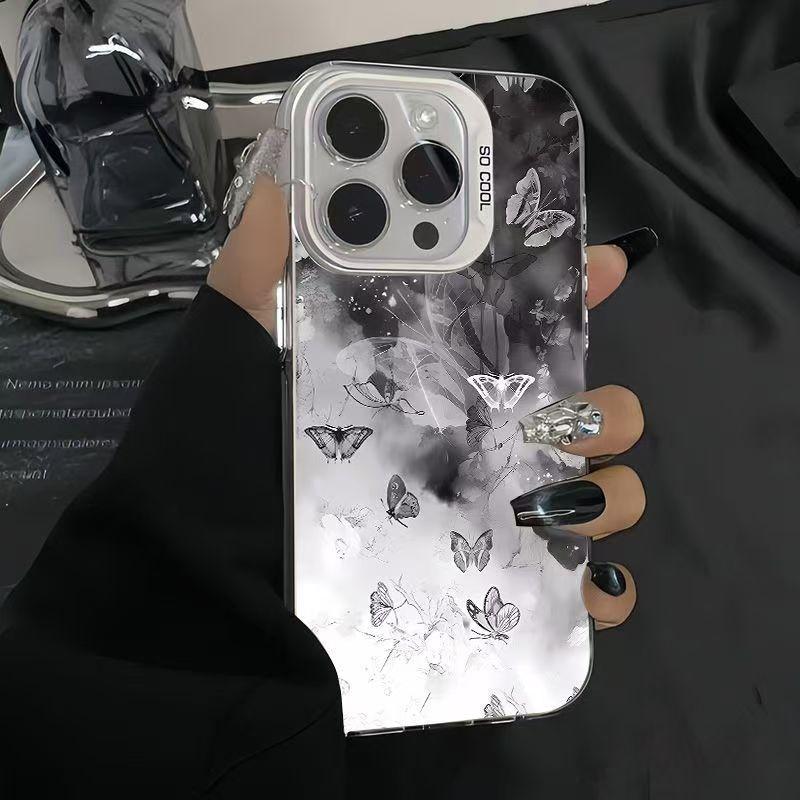 Full screen butterfly is suitable for Apple 16promax new mobile phone case iPhone15 anti-drop 14 niche 13, Korea 12