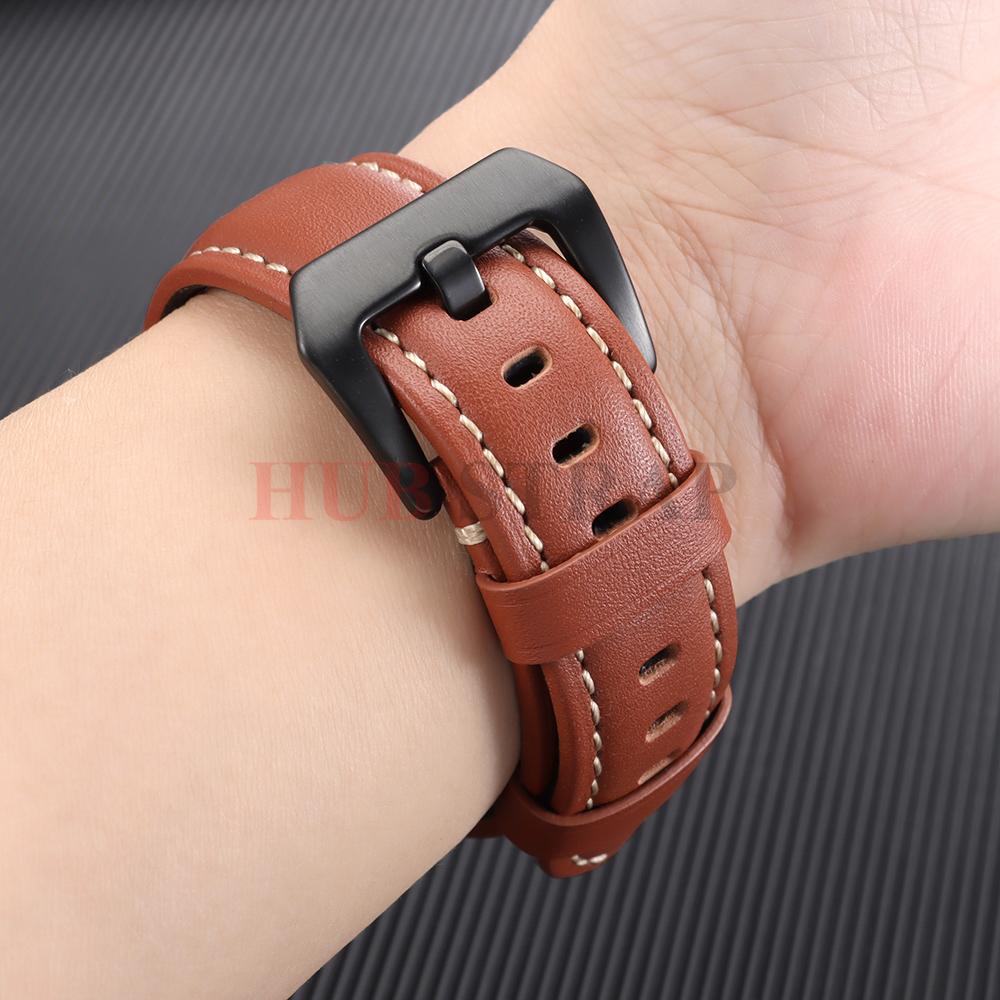 18mm 20mm 22mm 24mm Genuine Leather Watch Band Business High Quality Cowhide Stiching Strap Men Women Sport Bracelet Watchband