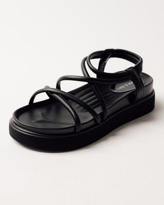 Prima d'Arte Platform Sandals 23573 36 Black Leather