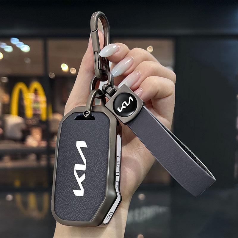 Custodia Protettiva Guscio in Stile Pelle per Chiave a Telecomando con Logo Auto Per Kia Sportage Ceed Xceed Sports K5 Seltos 2019 2020 2022 2023 cyvp10