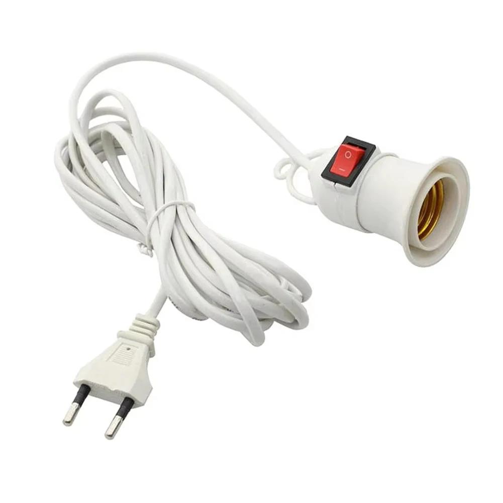 E27 Hanging Indoor Plants Light Holder Garden Lampholder With 4M Cable EU Plug with On/Off Switch Lamp Holder for Desk Light