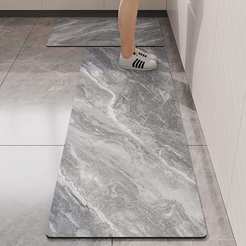 Covor Bucătărie Antiderapant Impermeabil Piele Covoraș Podea Textură Imitatie Marmură Covor Mărime Mare PVC Decorațiuni Casă Covorașe Picioare