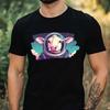 T-Shirt Herren Kuh als Astronaut Motiv Baumwolle Größe XS bis 5XL