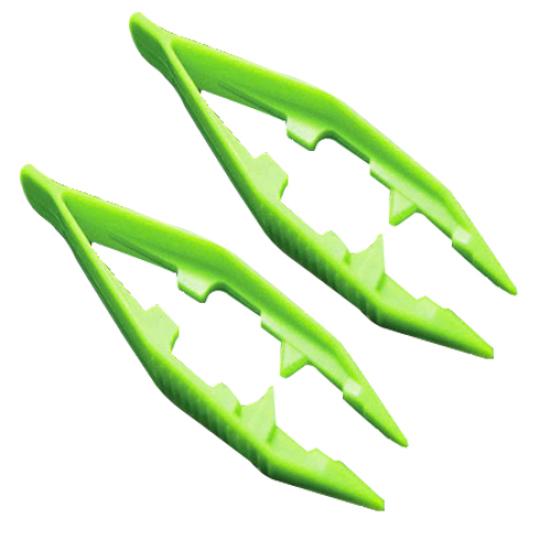 2Pcs Random Color Kids Craft Anti-Slip Tweezers for Perler Beads Pegboard