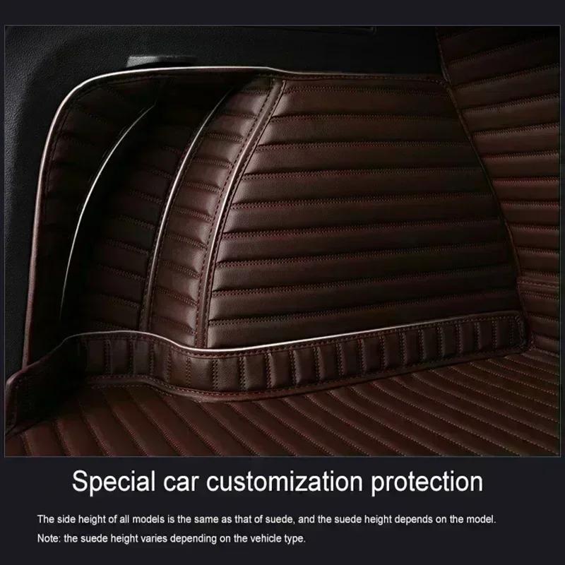Customized Stripe 5D Full Coverage Car Trunk Mat for Hyundai Santa Fe 5 Seat 2013-2018 Santa Fe 2019-2022 7 Seat Car Accessories