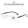 Ultralight Rimless Reading Eyeglasses Women Men Business Anti-Blu-Ray Computer Reading Eyeglasses Presbyopic Reader 1.5 women