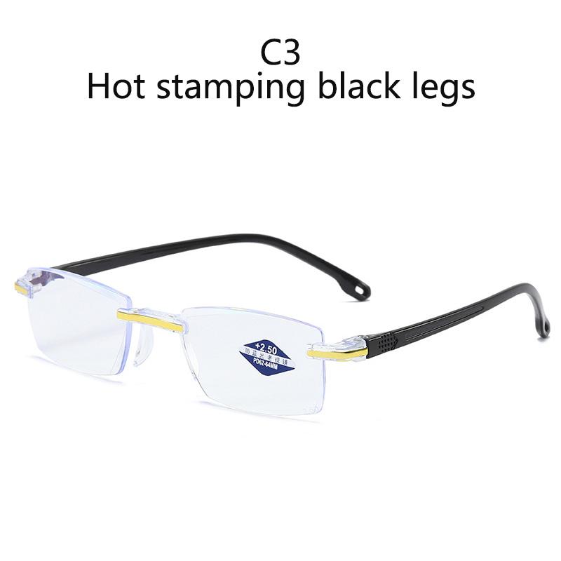 Ultralight Rimless Reading Eyeglasses Women Men Business Anti-Blu-Ray Computer Reading Eyeglasses Presbyopic Reader 1.5 women