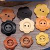 50 Buc Butoni din Lemn DIY Accesorii de Cusut Artizanat din Lemn Handmade Decorațiune Haine Pulover 2 Găuri Buton din Lemn Vintage