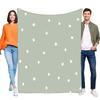 Sage Green Dotted Throw Blanket, Ultra Soft Flannel Cozy Lightweight Warm for Bed Sofa Couch Living Room Decor, All Season Gift