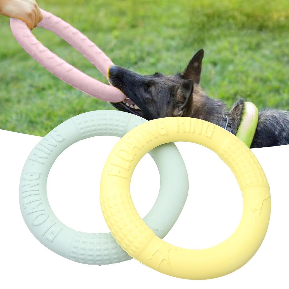 Flying Discs Training Toy Interactive Bite Ring Pet Toy Dog Training Ring Training Ring Puller