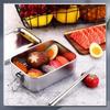 1200/2400ml Lunch Box 304 Stainless Steel Bento Box Metal Food Storage Container with Locking Clasp Suitable for Work and School