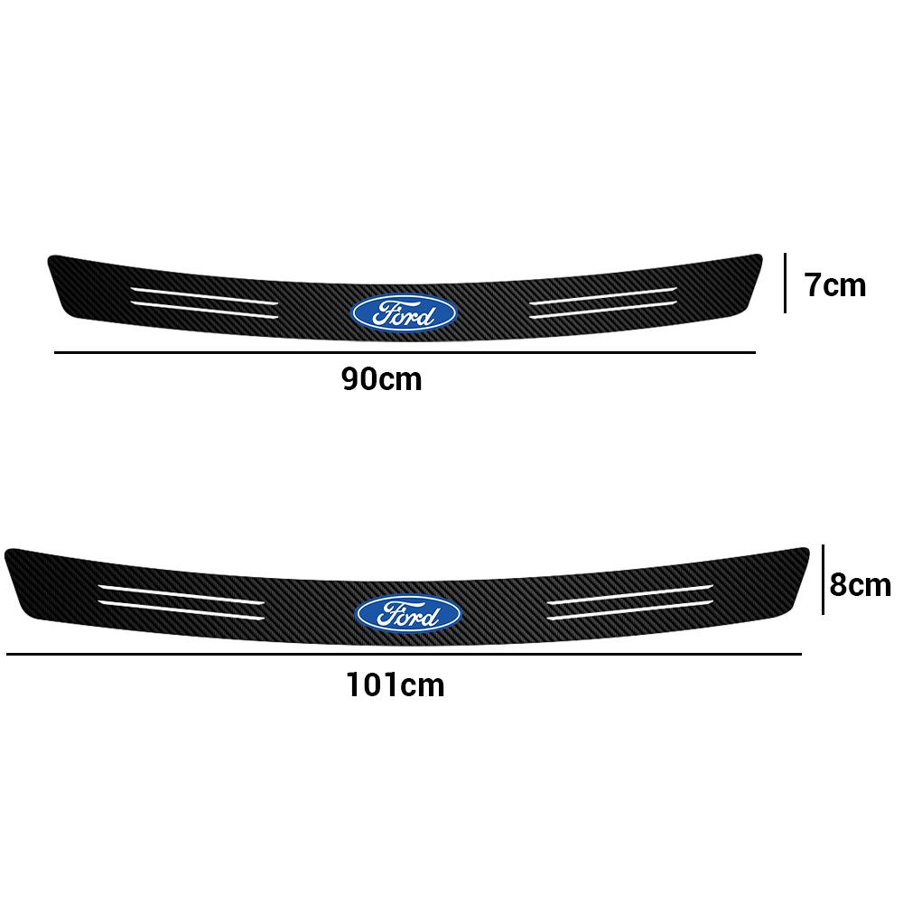 Car Door Sills Stickers Auto Door Threshold Guard Sticker Auto Valve Cap For Ford Kuga Focus Fiesta F150 Explorer Taurus Mustang Knsh65