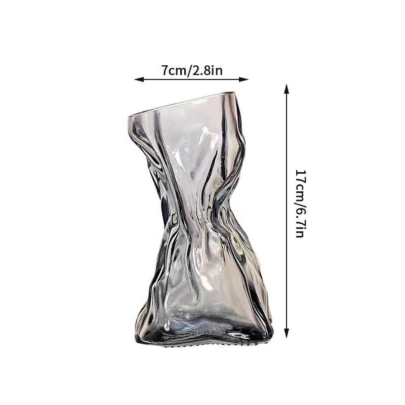 Transparent Glass Vase Nordic Flower Vases Ins Plants Bottle Flower Arrangement for Home Office Living Room Desktop Decoration