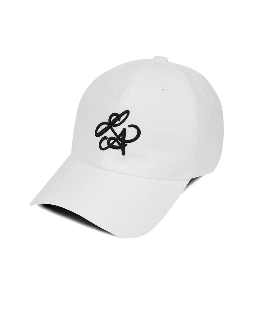 Line Binyu La Logo Cotton Ball Cap - White