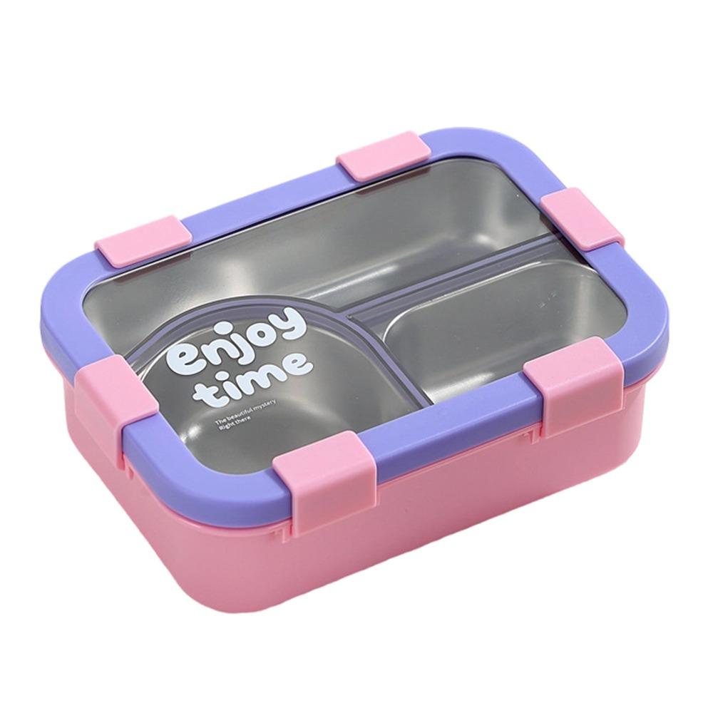 304 Stainless Steel Thermal Lunch Box Rectangular Shape Food Container  for Students