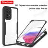 Capa Transparente de Corpo Inteiro 360 Frente+Traseira Shelluxe Para Samsung Galaxy A72 A52 A52S A32 A22 A73 A53 A33 A13 Capa de Silicone Dupla Face