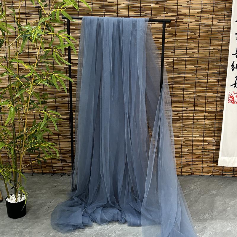 Weißer Gaze-Hochzeitsbogen & Deckenbehang – Chinesischer Stil Außen-Foto-Hintergrund