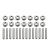 BBC VENTILKÅPSPINNBULTAR ROSTFRITT KIT Ersättning för CHEVY 396 402 427 454 502 BIG BLOCK