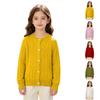 Kids Vintage Cable Knit Cardigan Soft Comfortable Sweater for Boys Girls Everyday Wear