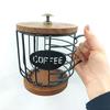 Coffee Pod Holder With Base And Lid Iron Coffee Capsule Holder Hollow Coffee Pod Storage Home Decor Shelf Home Cafe Office Use