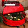 Durable Foldable Christmas Wreath Storage Bags Waterproof Dustproof with Handles Decoration Storage Bag Round Garland Bags