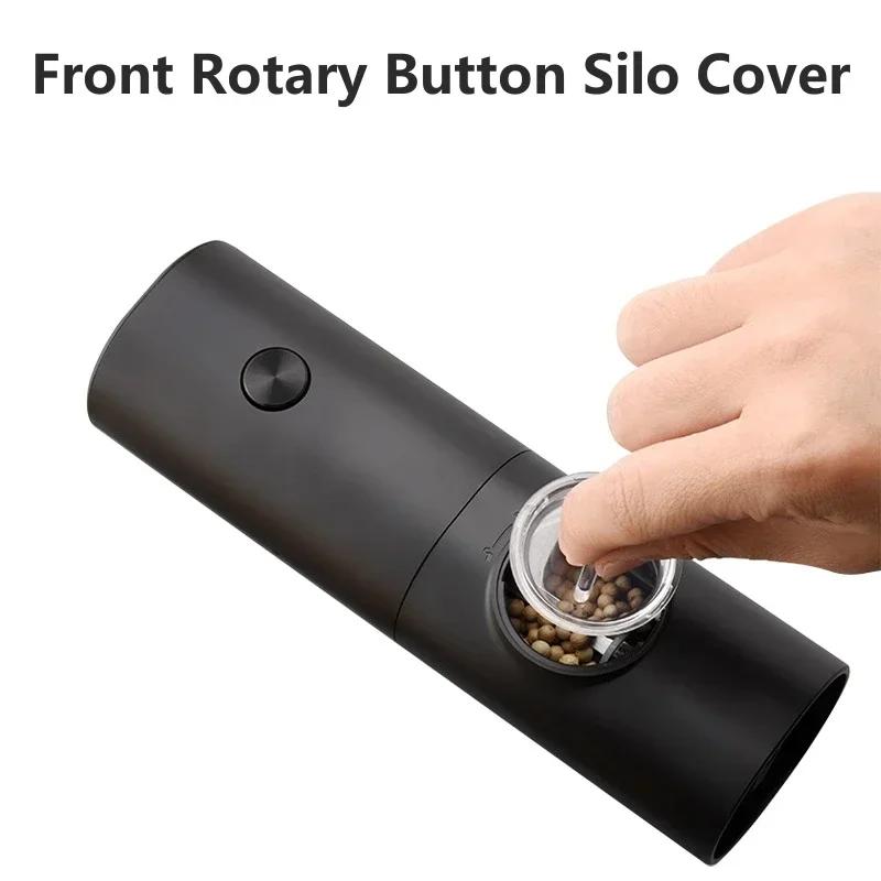 Battery Powered Electric Salt Pepper Grinder Adjustable Roughness Gravity Sensing Pepper Grinder Kitchen Seasoning Spice Tools