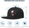 Skull Death Horror Graphic Snapback Hat Breathable Polyester Flat Bill Cap for Men and Women Outdoor