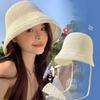 Breathable Vacation Beach Cap Lightweight Woven Sun Cap Elegant Folding Straw Hat  Summer