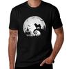 Schipperke Dog And Moon Halloween Funny Costume Schipperke Dog Lover T-Shirt Man T Shirts Cotton T-Shirt