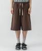 MILLO ARCHIVE Slash Sweat Half Pants [Brown]