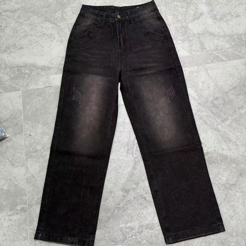 GMXIA Vintage Mode Casual Raka Ben Vida Ben Byxor Damjeans