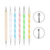 1 buc profesionale 2 moduri Nail Art Dotting Pen Plastic Swirl Lemn Marmorizare Oțel Dotting Strass Instrumente de manichiură