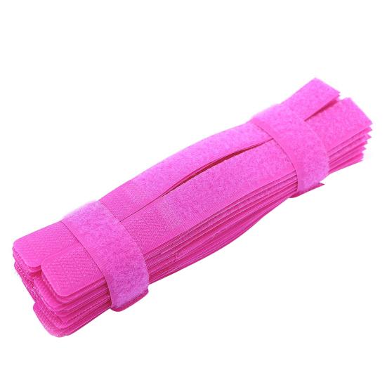 50 Stück Wiederverwendbare Nylon-Kabelbinder Befestigungs-Klettband-Schlaufen Draht-Halter Organizer