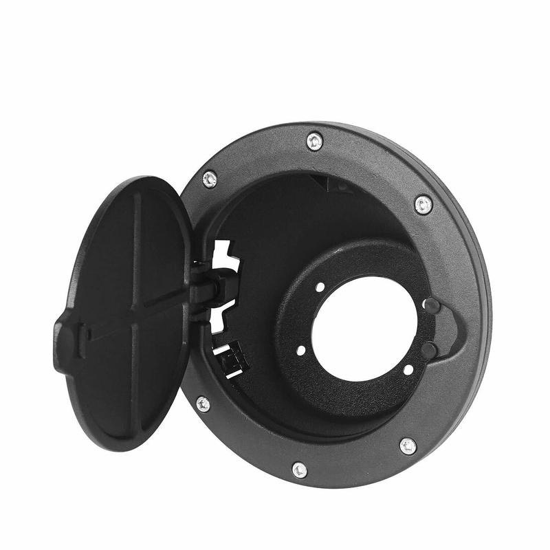 Black Fuel Filler Door Tank Lid Gas Cap Cover For Jeep Wrangler TJ 1997-2006