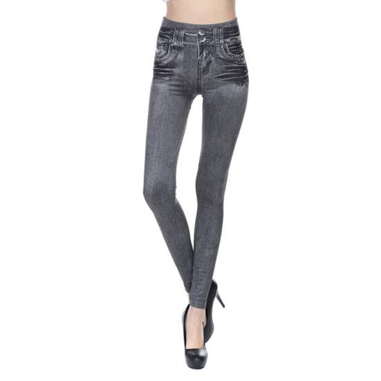 Women Yoga Pants High Waist Slim Fit Butt Lifting Leggings Imitation Jeans