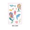 Children's Cartoon Mermaid Tattoo Sticker Pink Princess Waterproof Cute Fun Disposable Bonus Sticker