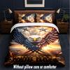 American Patriotic Theme Custom Text Or Name 3Pcs Bedding Set,1 Flat Sheet & 2 Pillowcases Personalized Home Bedding