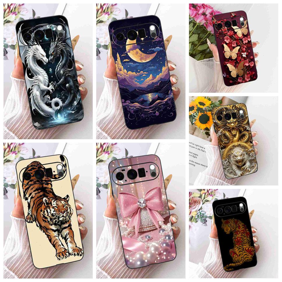 For Google Pixel 10 Pro 5G Case Fashion Painting Silicone TPU Black Soft Cover For Google Pixel 10Pro GEHN3 Phone Cases Bumper