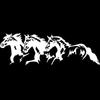 White Running Horses Self-Adhesive Decal Sticker Waterproof Decor for Car Vehicle Personalization
