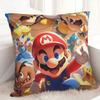 Federe per Cuscini Quadrati Cartoni Animati di Mario Copricuscino Personalizzato Decorazione in Poliestere Copricuscino per Divano 40*40cm
