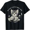 Gatto Carino Rabbia Mi Consuma Divertente Sarcastico Gattino Fiore Maglietta