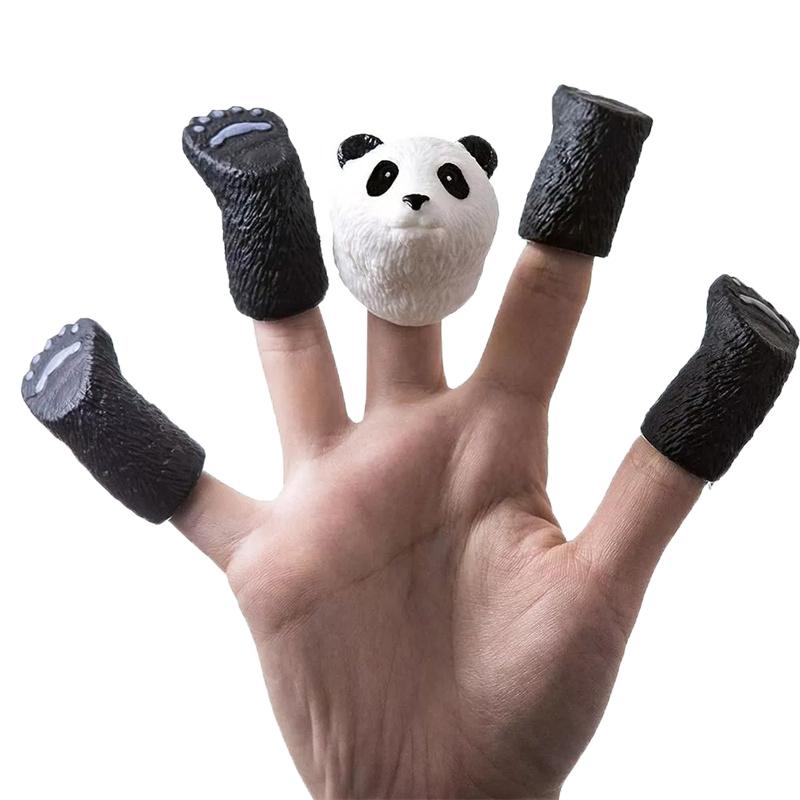 1 Set Finger Puppet Animals Squirrel Hand Finger Story Puppets Game Cat Puppy Panda Finger Dolls Toys For Children Gifts