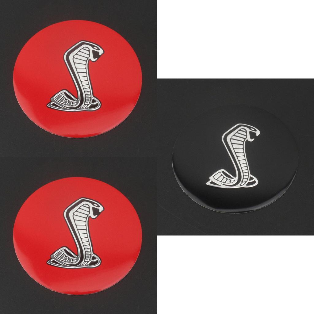Stylish And Durable 85mm Steering Wheel Cobra Shelby Emblem Sticker For Ford Mustang Gt350 Gt350r