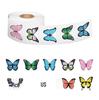 Cartoon Butterfly Adhesive Tape Stickers - 500 Sheets/Roll for DIY, Computer Desk Decoration, and Kids' Crafts.