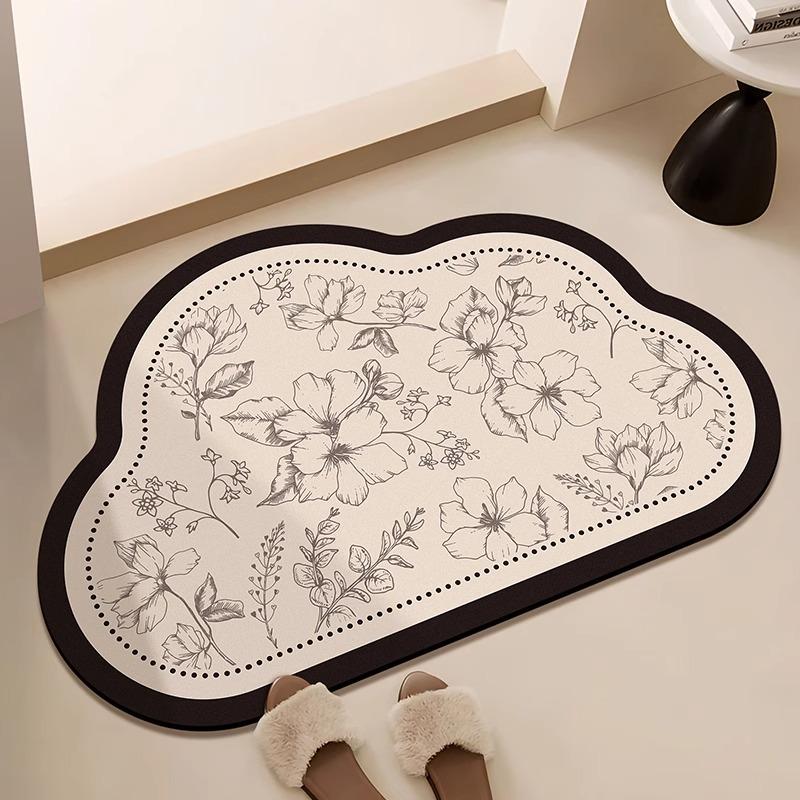 Bathroom Floor Mat Soft Diatom Mud Toilet Carpet Absorbent Quick-drying Bath Mats Doormat  Anti-slip Rug   Bloc